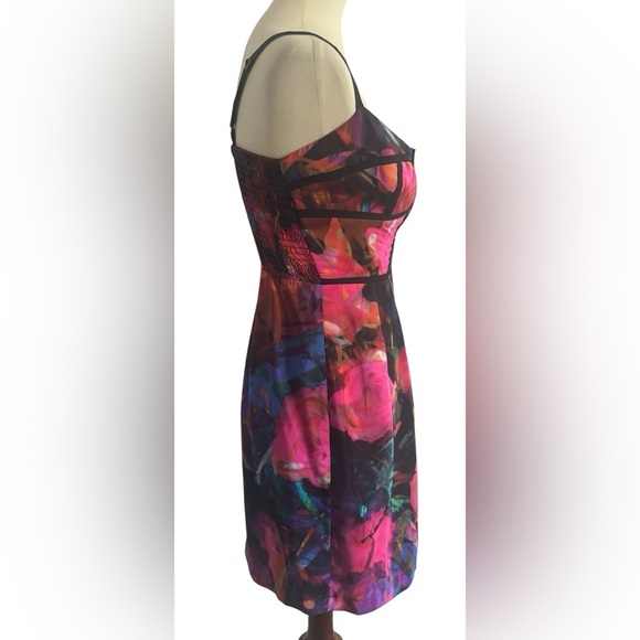 Amanda Uprichard Sleeveless Silk Mini Dress Multicolored Front Zip Size Small - Picture 3 of 14
